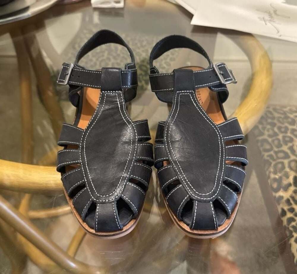 Lucky Brand Dallila Black Leather Sandals